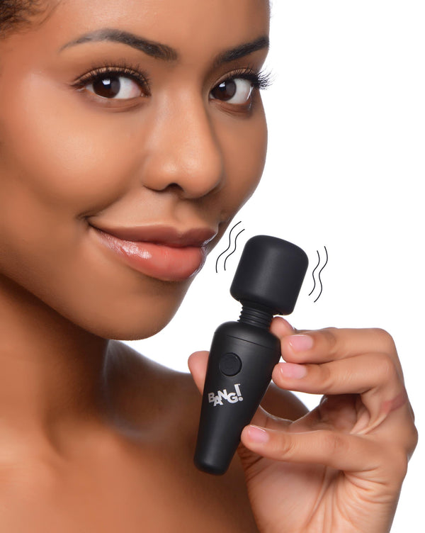 10x Ultra Powerful Silicone Mini Wand - Black