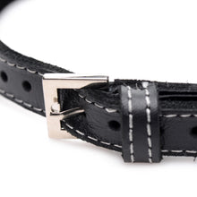 Fierce Vixen Leather Choker With Rhinestones - Red