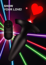 28x Laser Heart Silicone Anal Plug With Remote – Large