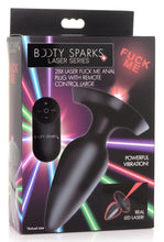 28x Laser Fuck Me Silicone Anal Plug With Remote Control - Large