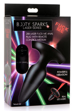 28x Laser Fuck Me Silicone Anal Plug With Remote Control - Medium