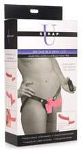 28x Double Diva 1.5 Inch Double Dildo With Harness And Remote Control - Pink