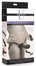 28x Double Diva 2 Inch Double Dildo With Harness And Remote Control - Black