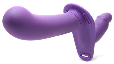 28x Double Diva 2 Inch Double Dildo With Harness And Remote Control - Purple