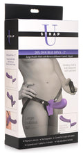 28x Double Diva 2 Inch Double Dildo With Harness And Remote Control - Purple