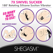 7x Swivel Sucker 180 Rotating Silicone Suction Vibrator