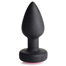 28x Vibrating Silicone Pink Gem Anal Plug - Small