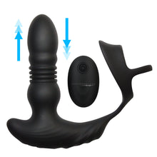 Thrusting Vibrator With Cock And Ball Ring And Remote Control