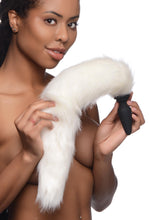 Small Anal Plug With Interchangeable Fox Tail - White