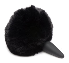 Large Anal Plug With Interchangeable Bunny Tail - Black