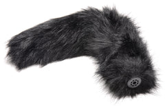 Small Vibrating Anal Plug With Interchangeable Fox Tail - Black