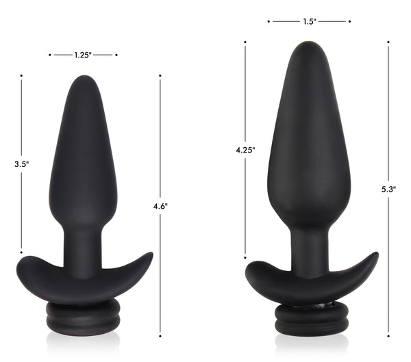 Small Vibrating Anal Plug With Interchangeable Fox Tail - Black