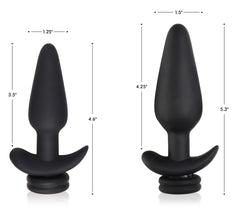 Large Vibrating Anal Plug With Interchangeable Bunny Tail - Pink