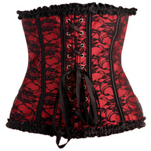 Scarlet Seduction Lace-up Corset And Thong - Large