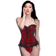 Scarlet Seduction Lace-up Corset And Thong - Medium