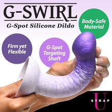 G-swirl G-spot Silicone Dildo - Purple