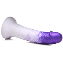 Swirl Realistic Silicone Dildo - Purple