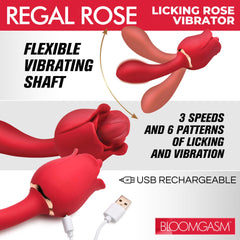 Regal Rose Licking Rose Vibrator