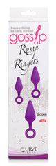 Rump Ringers 3 Piece Silicone Anal Plug Set - Purple