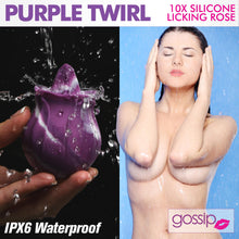 10x Purple Twirl Silicone Licking Rose