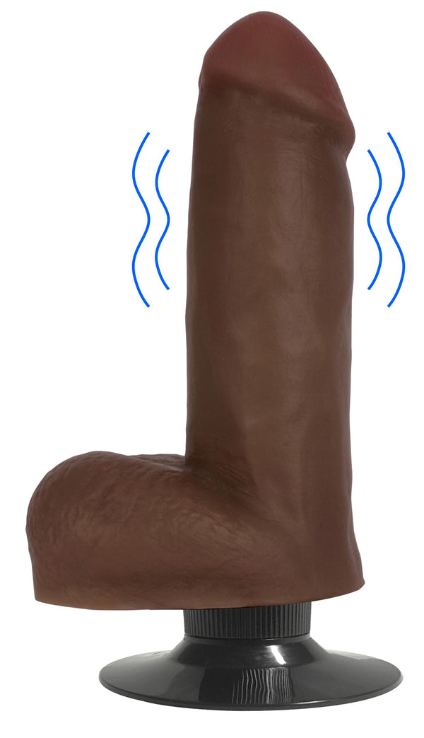 Jock Dark Vibrating Dildo With Balls - 6 Inch