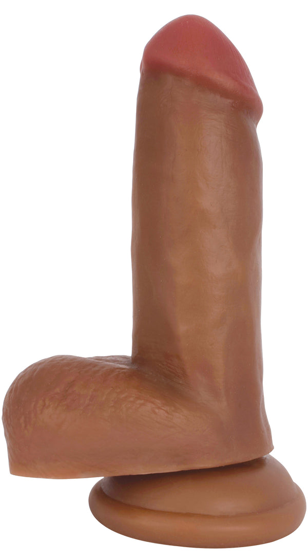 Jock Dark Bareskin Dildo With Balls - 6 Inch