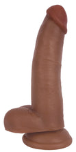 Jock Dark Bareskin Dildo With Balls - 8 Inch