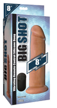 Big Shot Vibrating Remote Control Silicone Dildo - 8 Inch